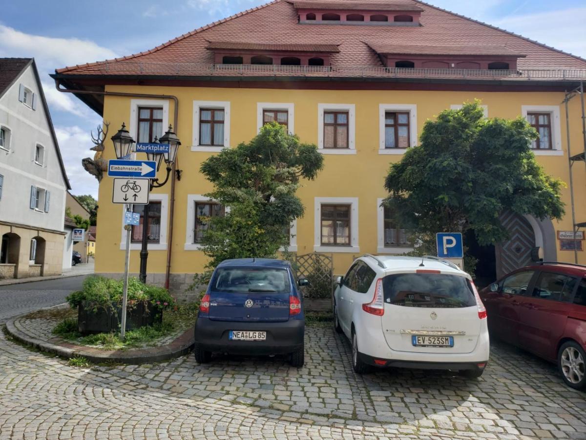Alte Poststation Goldener Hirsch Hotel Emskirchen Bagian luar foto